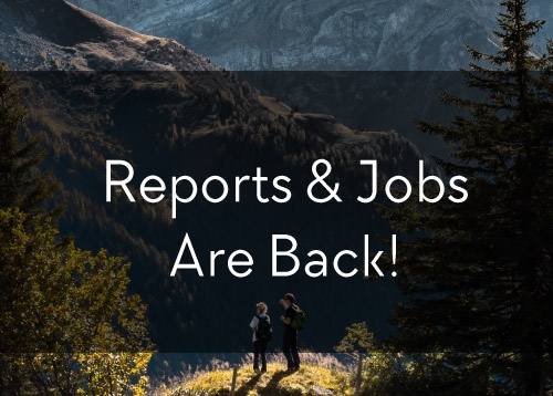 Reports & Jobs are back!